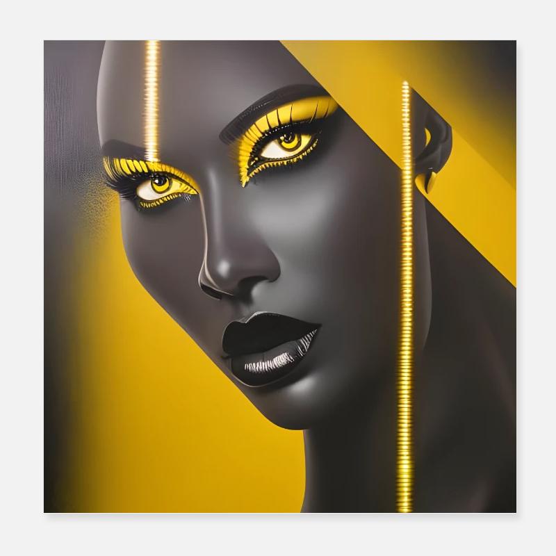 beautiful goddess - Poster 20x20 cm - Weiß