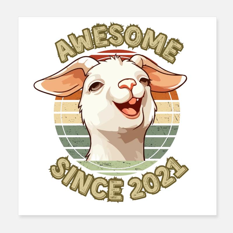 awesome Seit 2021 - Humor Geburtstagsgeschenk 2021 Poster 20x20 cm