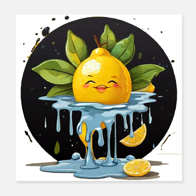Lemon Poster 8" x 8" (20x20 cm)