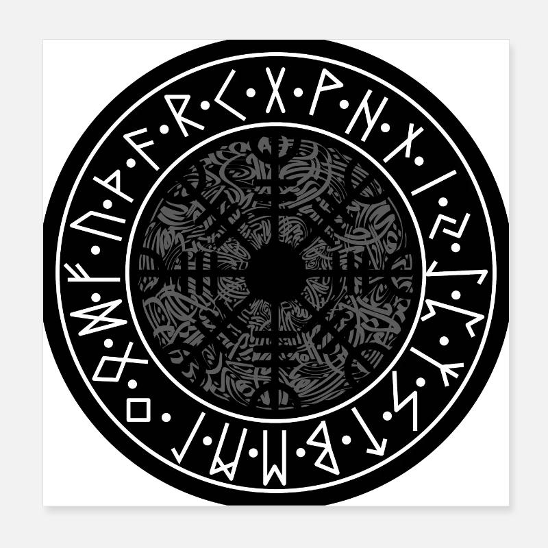 Futhark ancestral / Runes Poster 20 x 20 cm