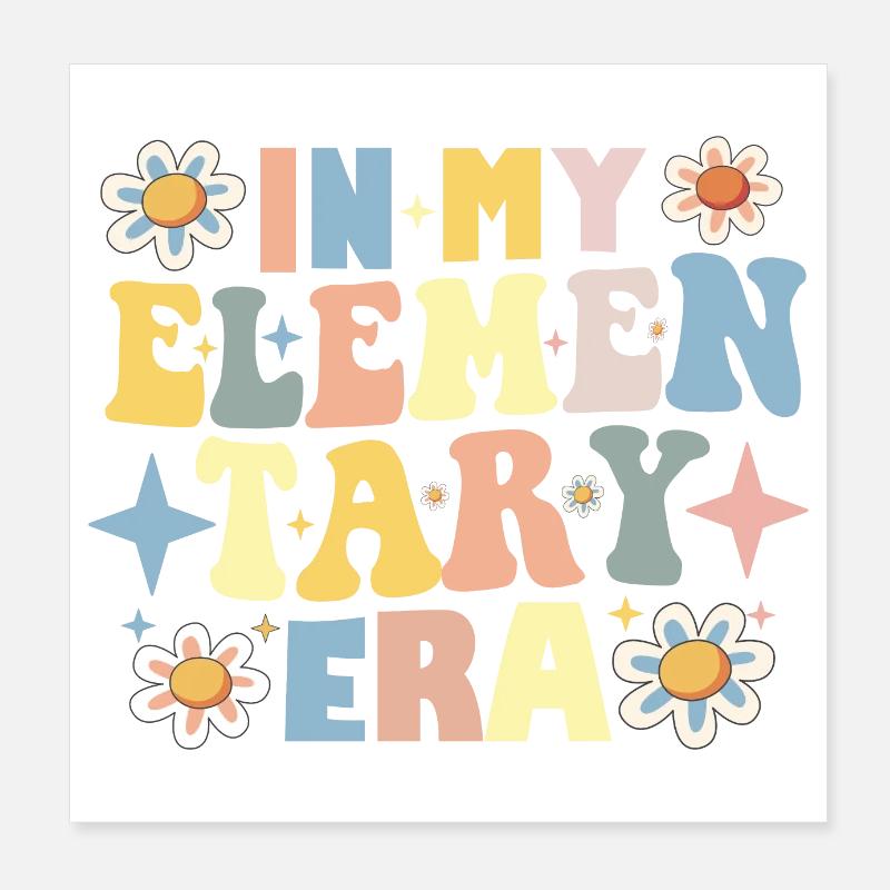 L’école des élèves enseignants à l’école de mon époque élémentaire Poster 20 x 20 cm
