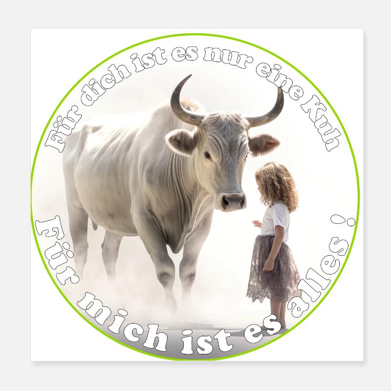 Pour vous, ce n’est qu’une vache Poster 20 x 20 cm