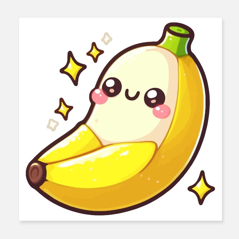 Bébé banane Poster 20 x 20 cm