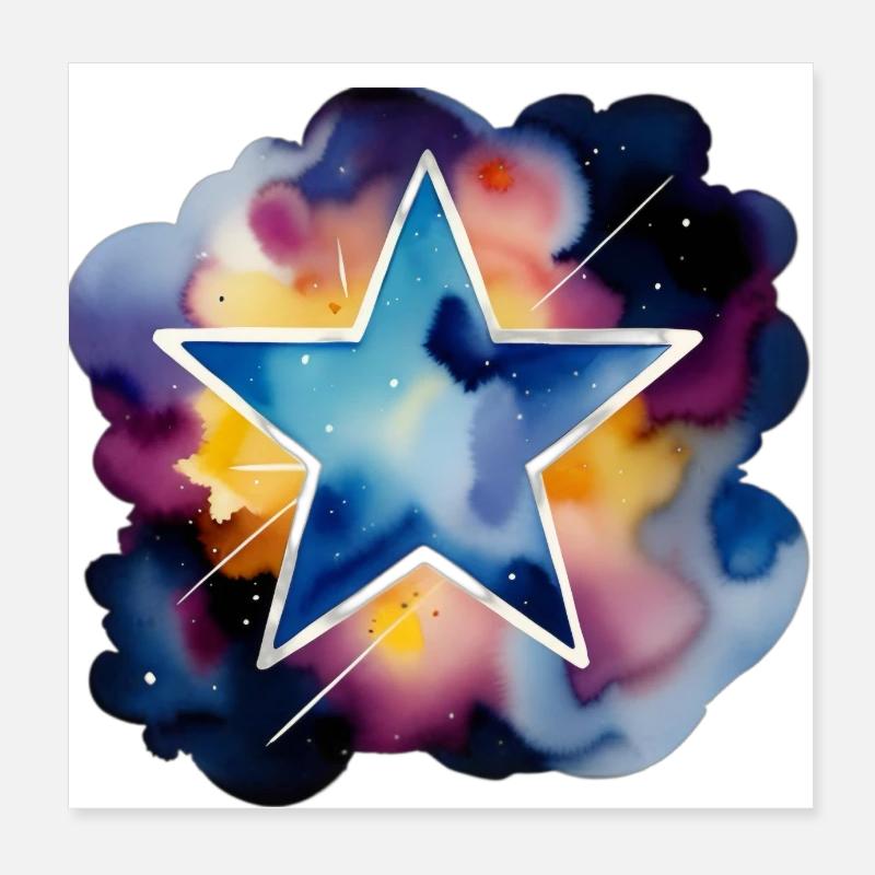 Farbtupfer: Dark Star Poster 20x20 cm