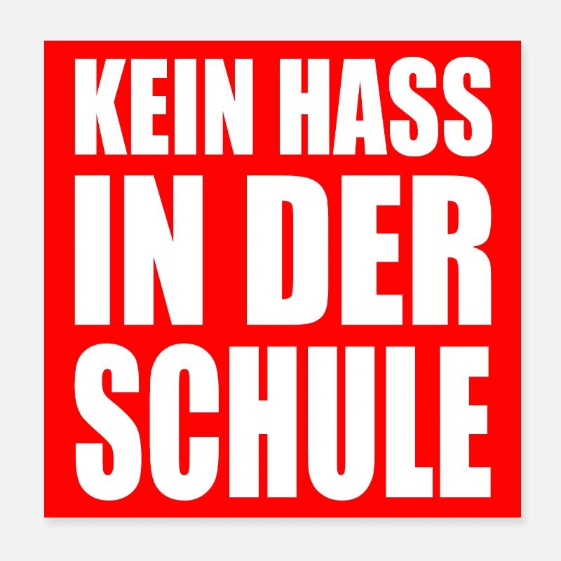 kein hass in der schule Poster 20x20 cm
