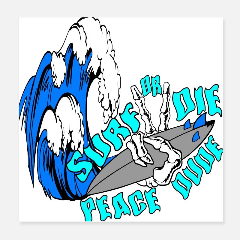 surfer fans unique designs Poster 8" x 8" (20x20 cm)