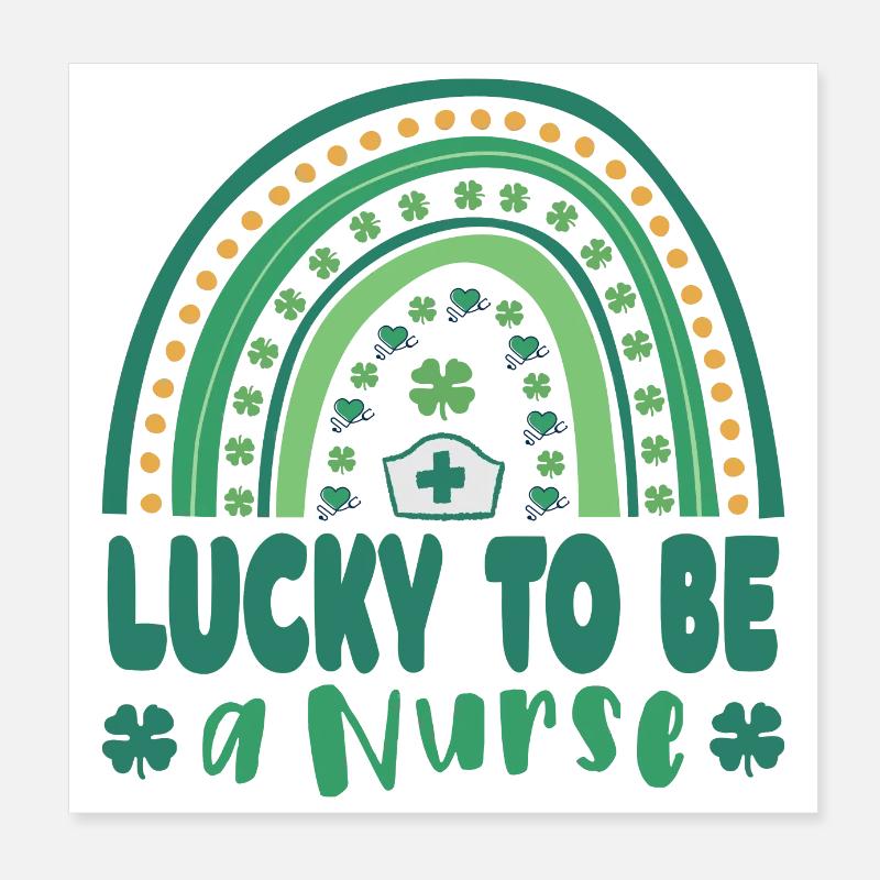 Glück eine Krankenschwester zu sein Poster 20x20 cm