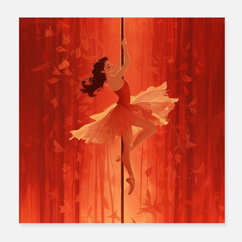 Eine Prinzessin an der Pole Poster 20x20 cm