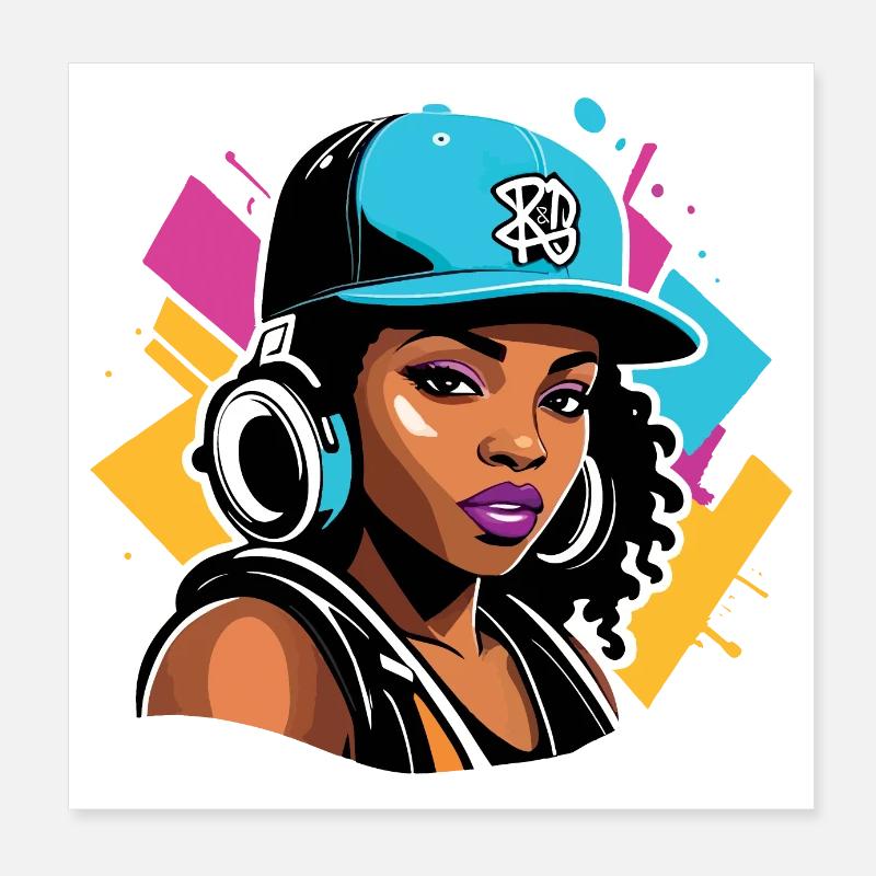 R&B-Sänger Poster 20x20 cm