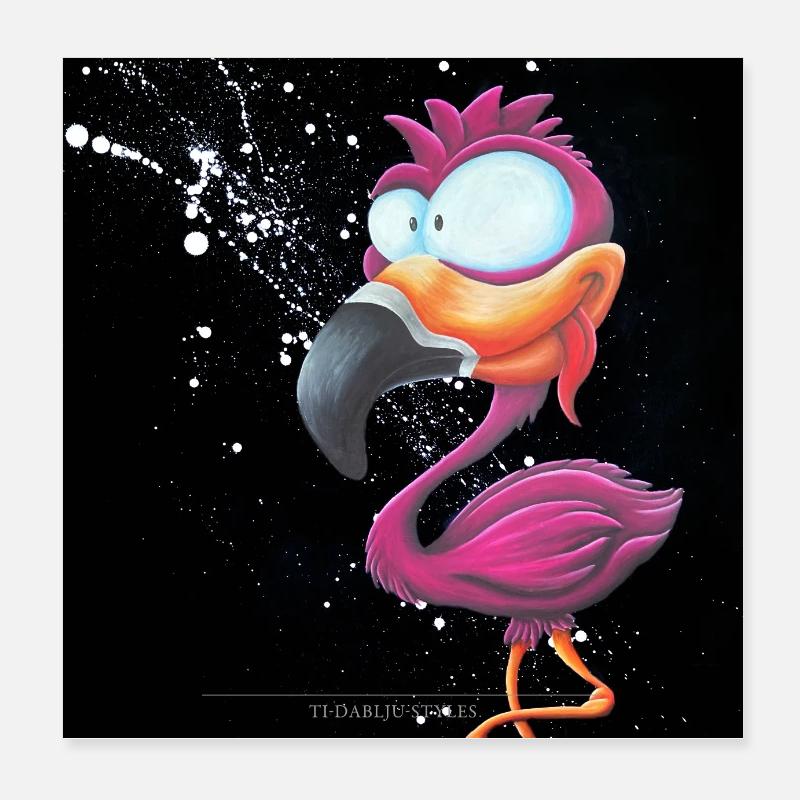 Flymingo (Mouche-mouche) Poster 20 x 20 cm