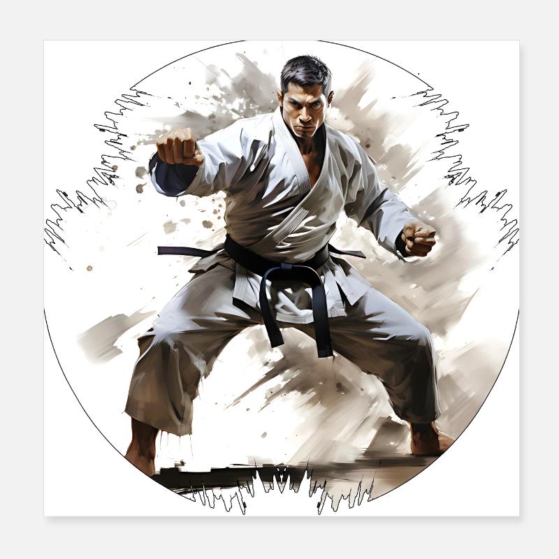 Karate kann die Konzentration zu verbessern Poster 20x20 cm