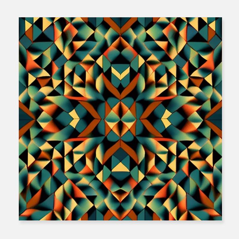Geometrische Abstraktion Poster 20x20 cm