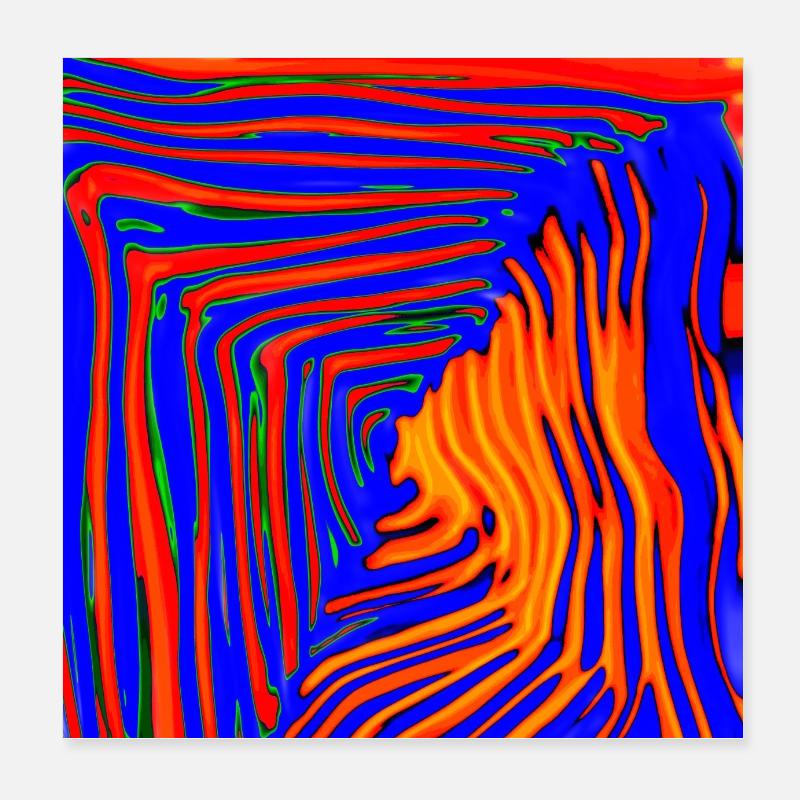 blu and orange tunnel Poster 20x20 cm