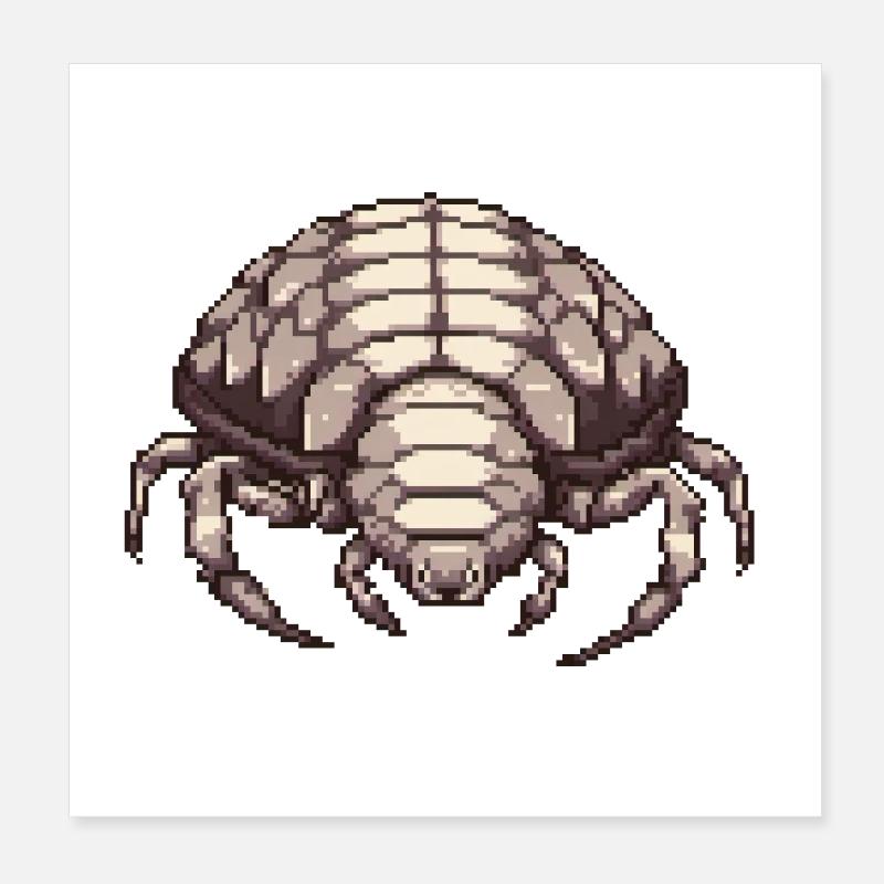 Dairy Cow spotted Isopod Poster 8" x 8" (20x20 cm)