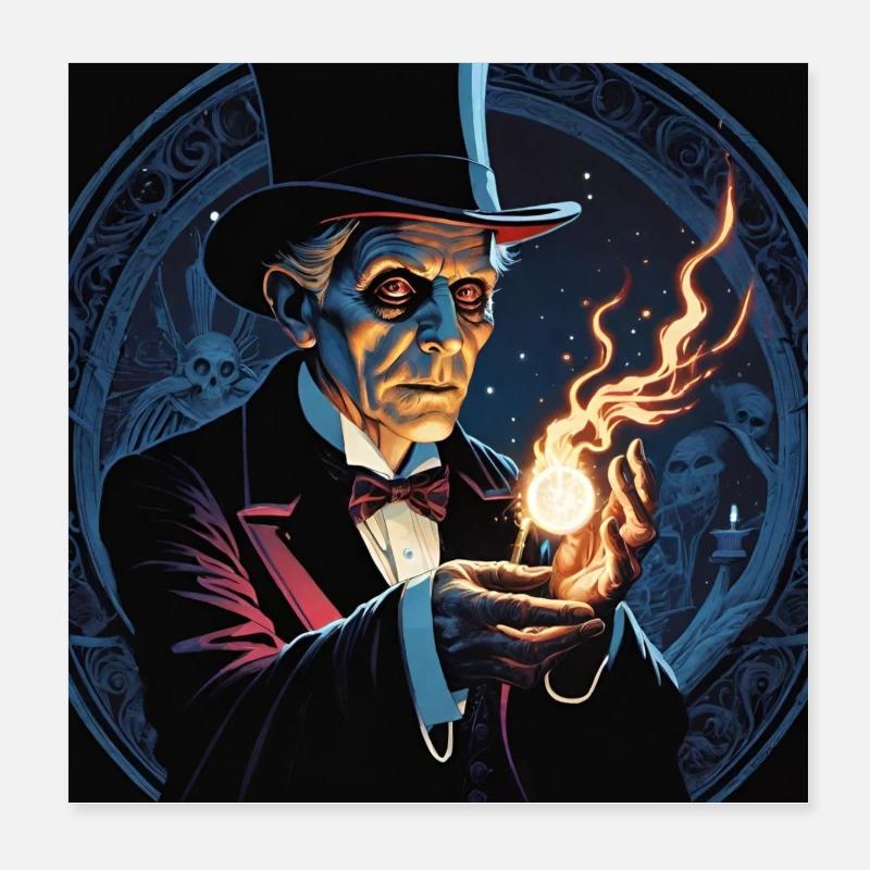 Ein uralter Feuermagier Poster 20x20 cm