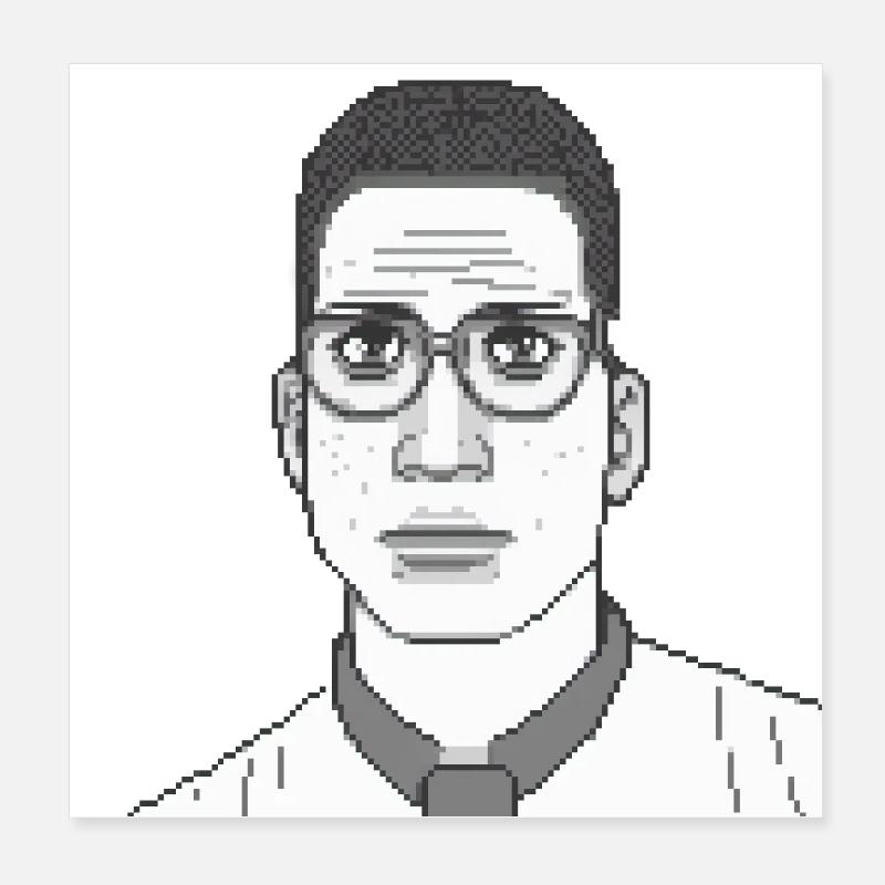 Pixel Intellectuel Poster 20 x 20 cm