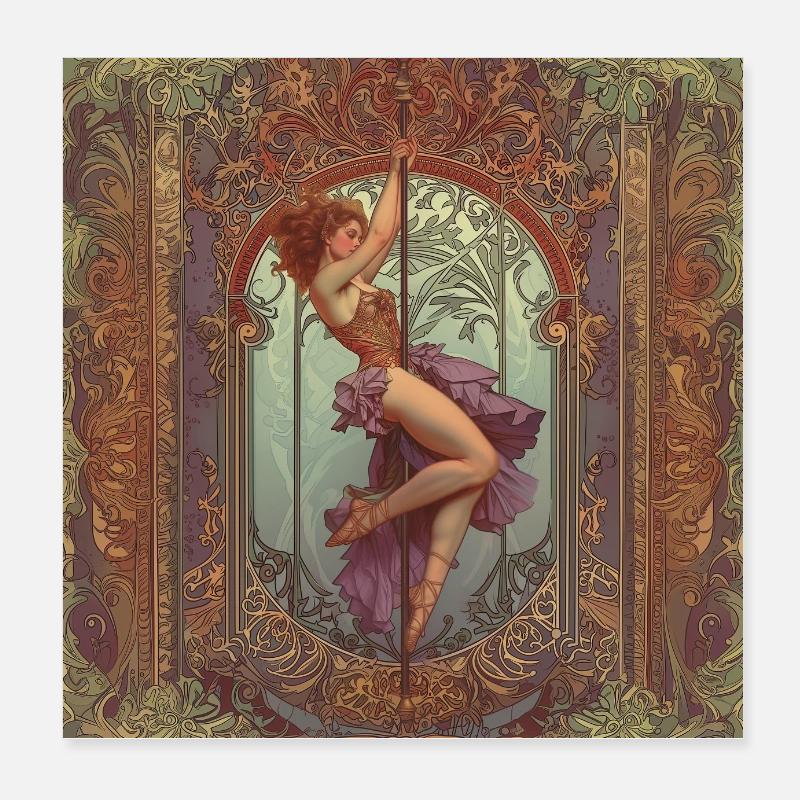 Jugendstil Polesit 1:1 Poster 20x20 cm
