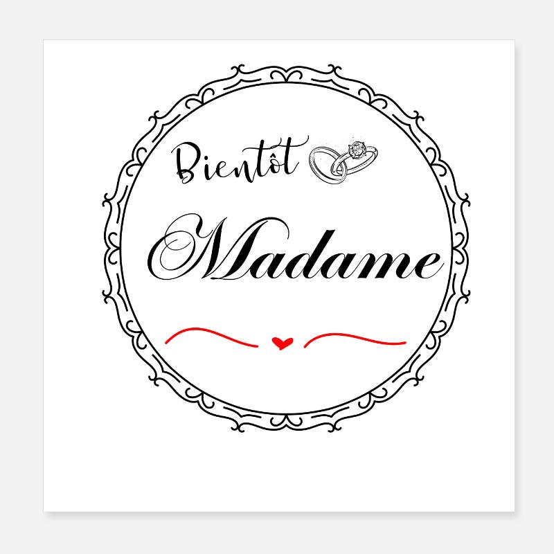 Bald eine Dame Poster 20x20 cm