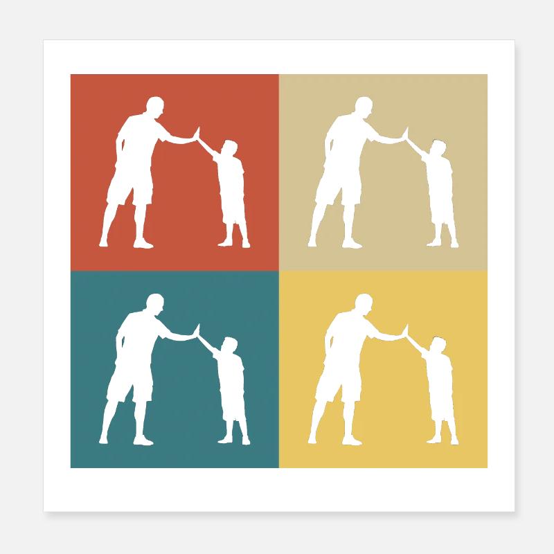 Retro Vintage Dad Poster 8" x 8" (20x20 cm)
