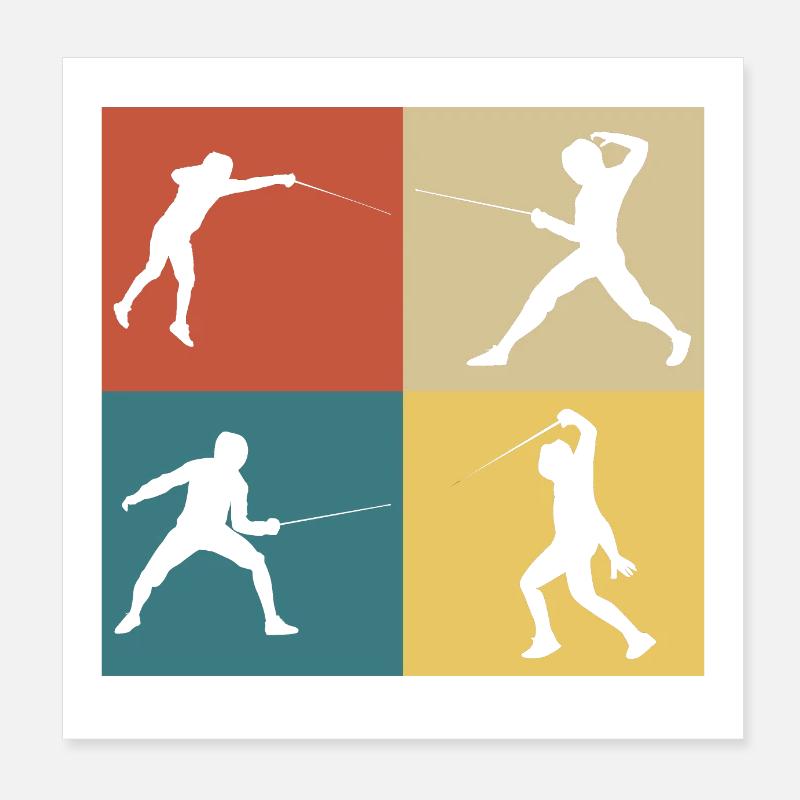 Retro Vintage Ogrodzenie Plakat o wymiarach 20 x 20 cm