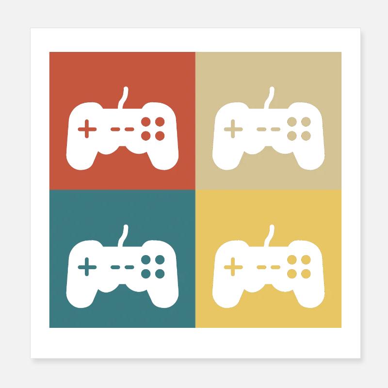 Retro-Vintage-Konsole Poster 20x20 cm