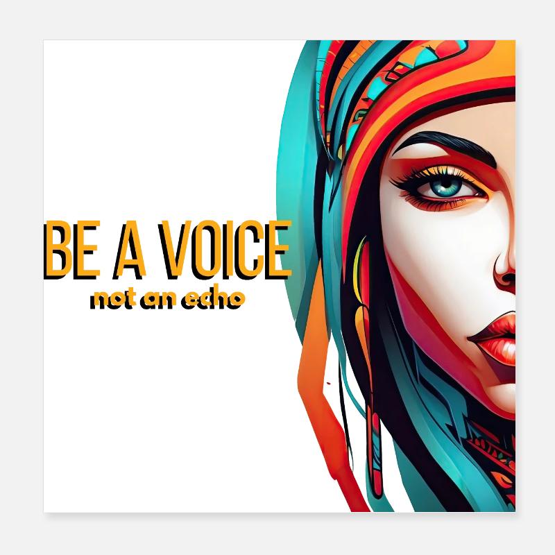 Soyez une voix Poster 20 x 20 cm