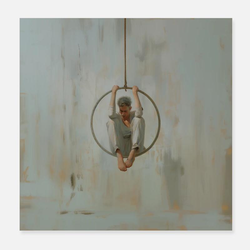 Acrobate masculin Poster 20 x 20 cm