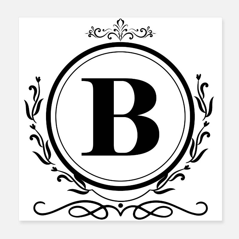 lettre b décoration Poster 20 x 20 cm