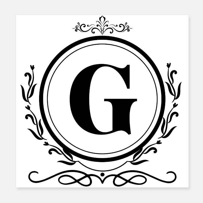 Letter G Decoration Poster 8" x 8" (20x20 cm)