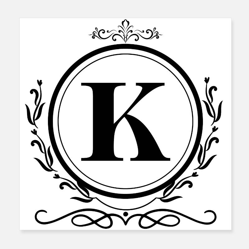 lettre k décoration Poster 20 x 20 cm