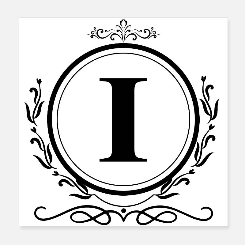 Letter I Decoration Poster 8" x 8" (20x20 cm)
