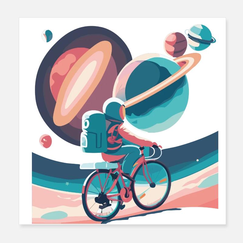 Cyclisme galactique Poster 20 x 20 cm