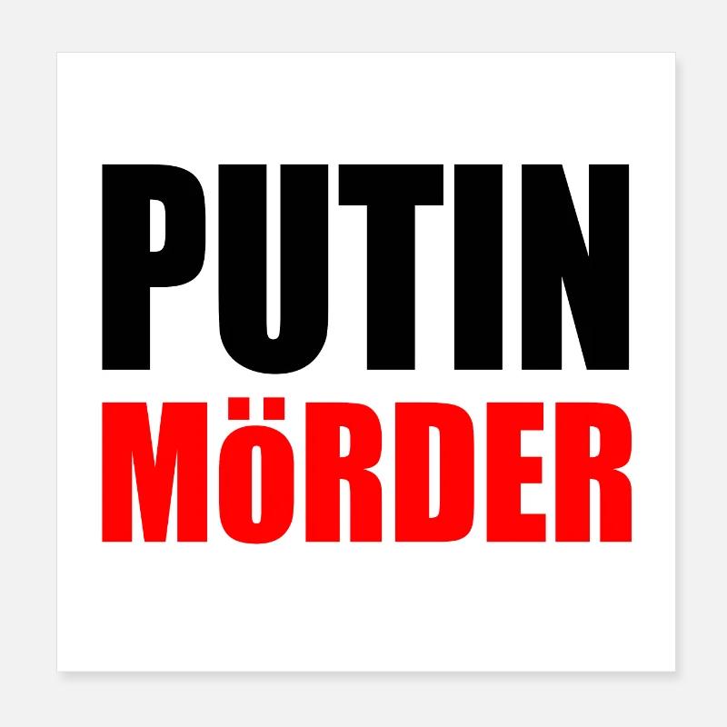 Putin mörder Poster 20x20 cm