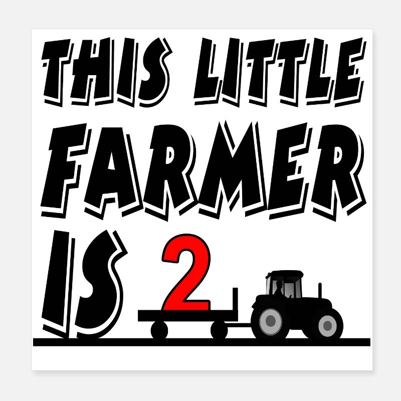 farmer Poster 8" x 8" (20x20 cm)