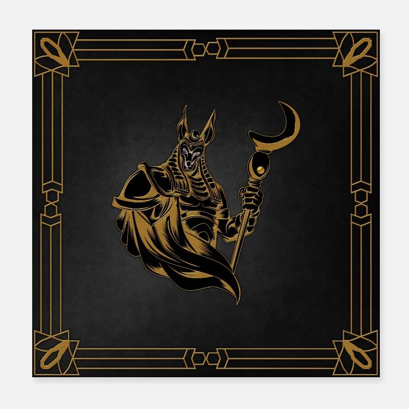 Ancient Anubis of Egypt Poster 8" x 8" (20x20 cm)