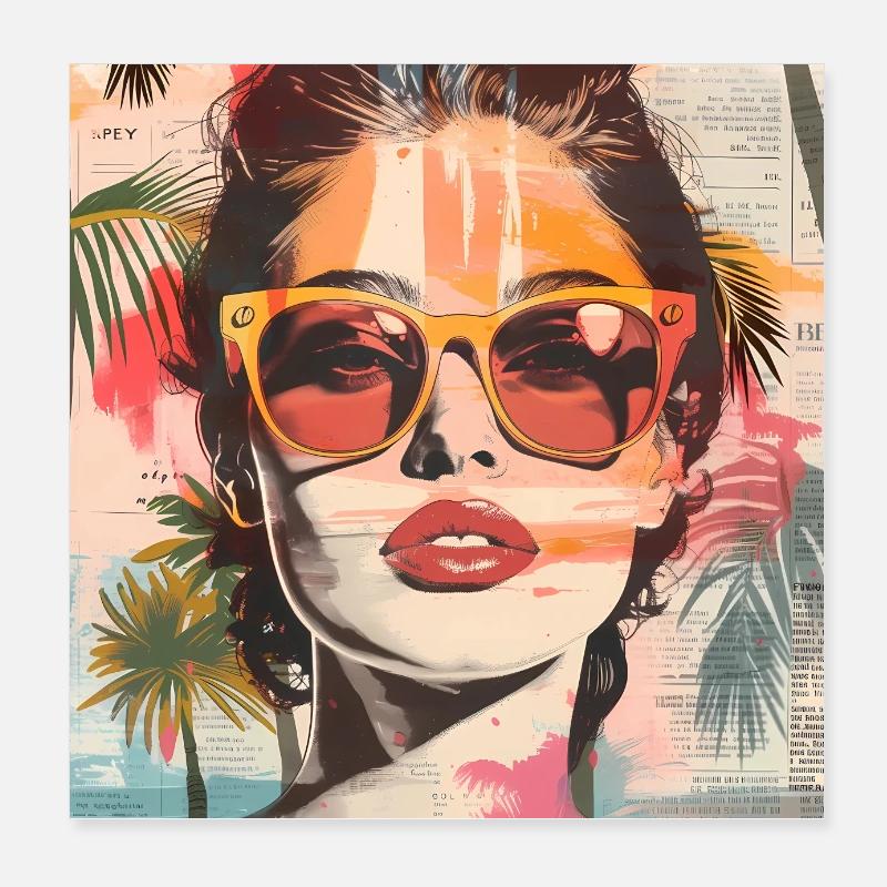 Sommer-Portrait Poster 20x20 cm