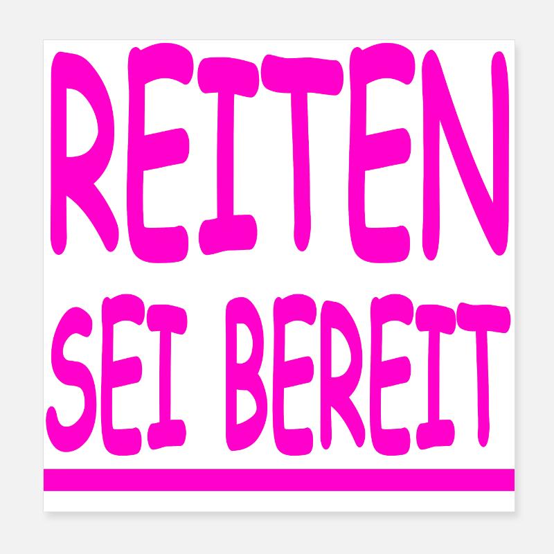 Reiten Poster 20x20 cm