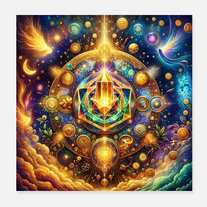 Prosperity Manifestation Poster 8" x 8" (20x20 cm)