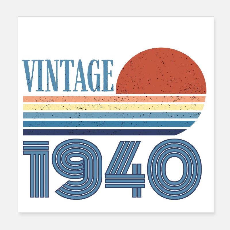 Vintage 1940's Poster 8" x 8" (20x20 cm)