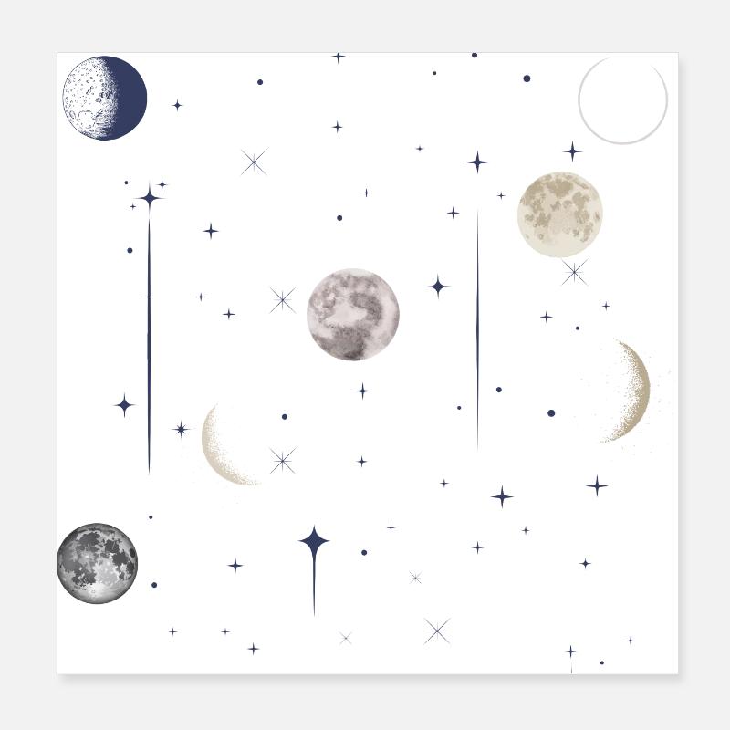 lune astrologie Céleste Poster 20 x 20 cm