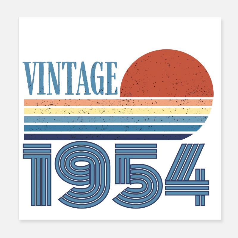 Vintage 1954 Poster 8" x 8" (20x20 cm)