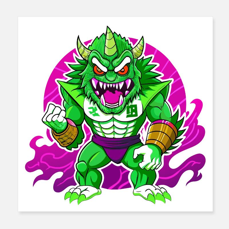 Demone funky Poster 20x20 cm