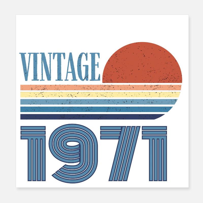 Vintage 1971 Poster 8" x 8" (20x20 cm)