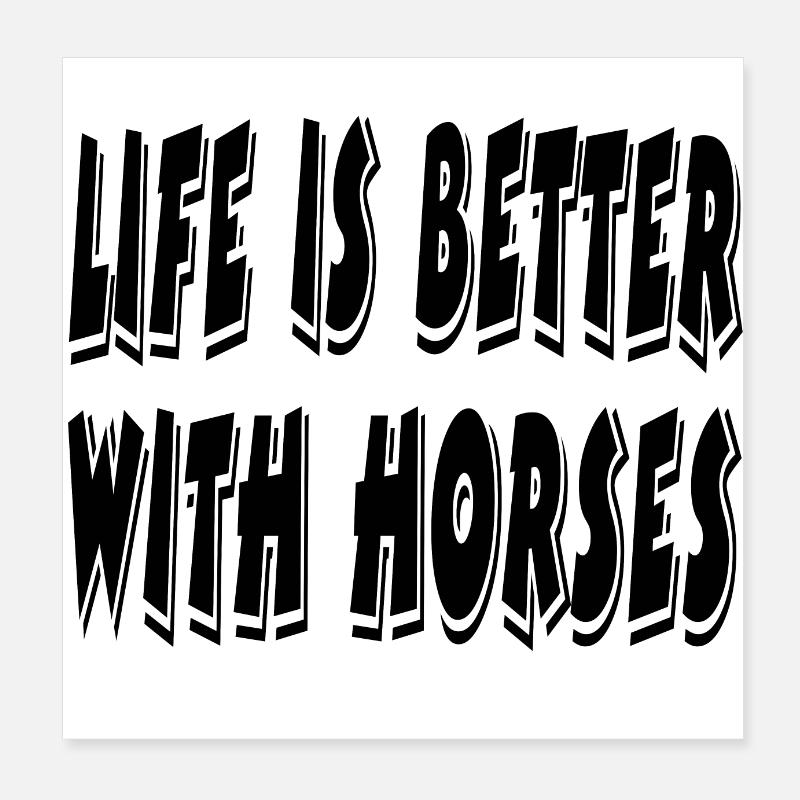 Horses Poster 8" x 8" (20x20 cm)