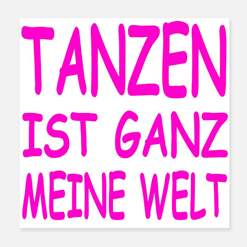 Tanzen Poster 20x20 cm