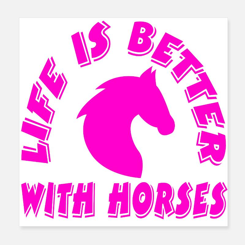 Chevaux Poster 20 x 20 cm