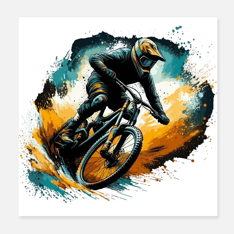 VTT VTT VTT Vélo de montagne cadeau Poster 20 x 20 cm