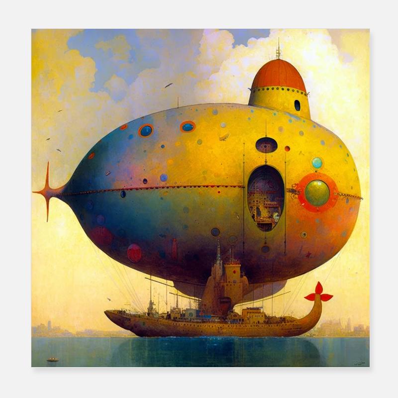 Ship 02 Poster 8" x 8" (20x20 cm)