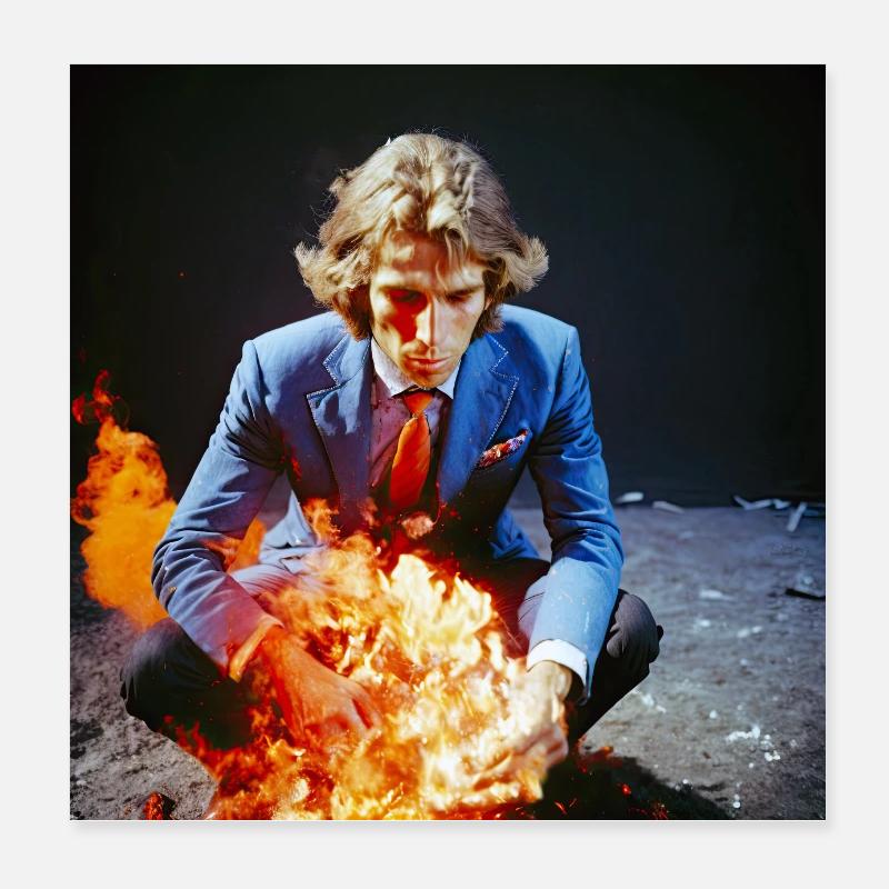 Der Burning Man 02 Poster 20x20 cm