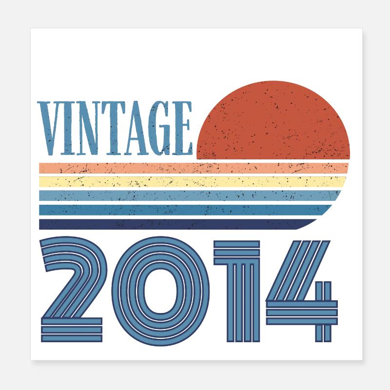 Vintage 2014 Poster 8" x 8" (20x20 cm)